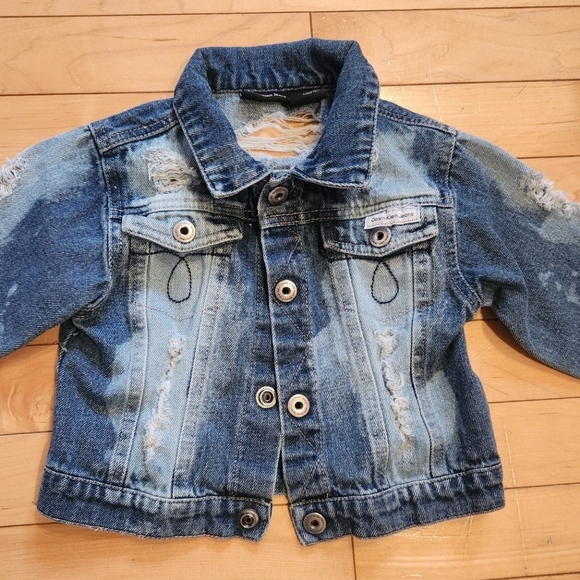 Size 18m Baby Distressed Jean Jacket - Picture 1 of 4